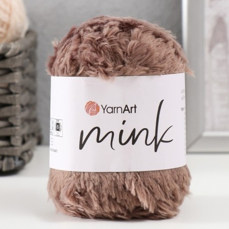 Yarn "mink" 100% polyamide 75m/50g (332 cocoa)