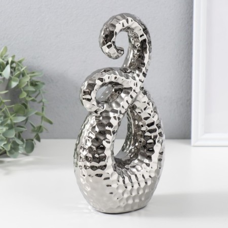 Souvenir Ceramics "Abstraction. Tentacles" silver 12.5x7x25 cm-1