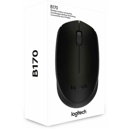 Logitech B170 Black Optical Mouse (1000DPI) Wireless USB for a laptop (2but)-5