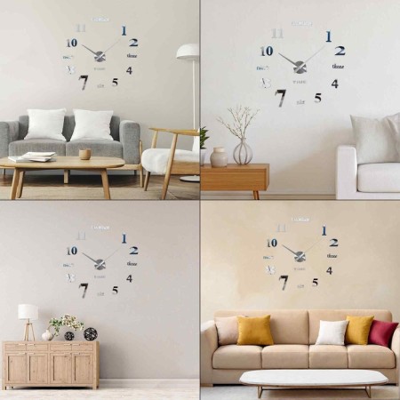 Walls Wall Interior, 3D "Clermont", silent, sticker, large, D-120 cm-1