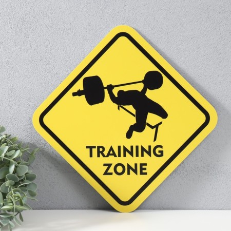 Decorative sign (poster) "Training Zone" 32x32 cm, plastic-3