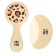 Leopard hair care set (brush+ comb), beige color