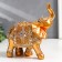 Souvenir Polystone "Golden Elephant with an Elephant in the Mirror Popon" 17.5x15x9.5 cm