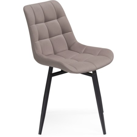 Stool on a chelsea metal -steamer spinning, metal/velor, black/latte 49x55x84 cm-3