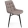 Stool on a chelsea metal -steamer spinning, metal/velor, black/latte 49x55x84 cm