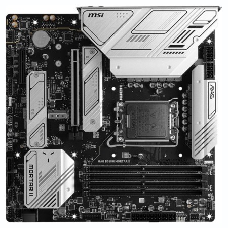 MSI MSI MSI MAG B760M Mortar II SOC-1700 Intel B760 4XDDR5 MATX AC`97 8ch (7.1) 2. 107040