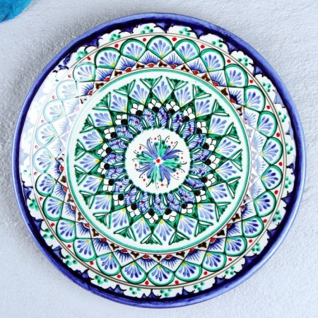 Plant of Rishtan ceramics "Patterns", 22 cm, blue-5