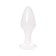 Anal plug Toyfa, acrylic, white color, 8 cm, D 2.8 cm