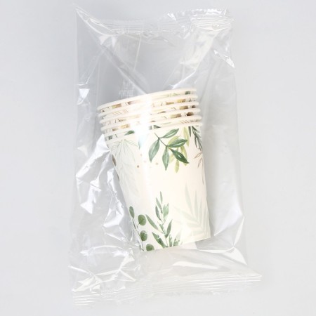 A one -time paper glass "Nature", 250 ml, a set of 6 pcs-3