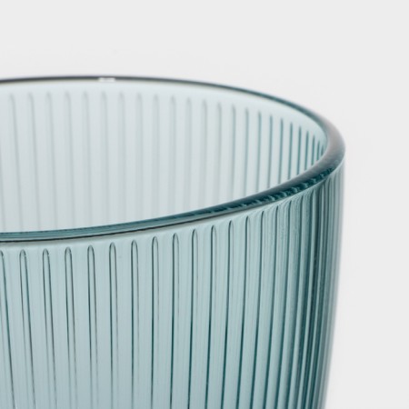 Low glass glass "Concept Straypi", 250 ml, turquoise color-1