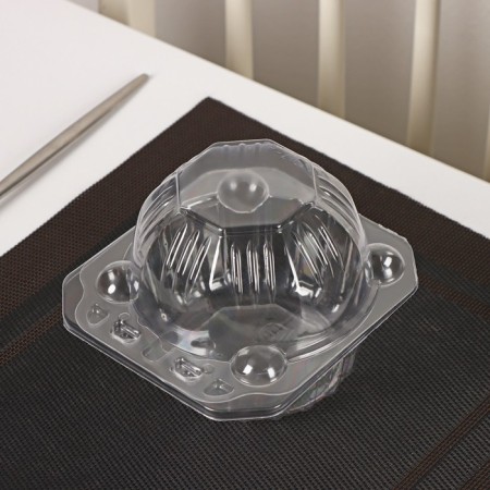 Plastic disposable packaging for desserts with an insoluble lid KP-21C1, 13 × 14 × 10.5 cm, 360 pcs/units.-2