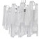 Suspension chandelier Stilform Glowice 10XE14 40W, size 90x30x50-80 cm, color chromium