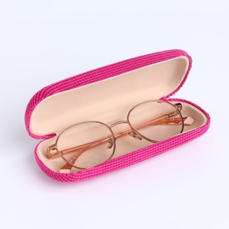 Case for glasses on the cracker, length 16 cm, pink color-3