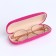 Case for glasses on the cracker, length 16 cm, pink color