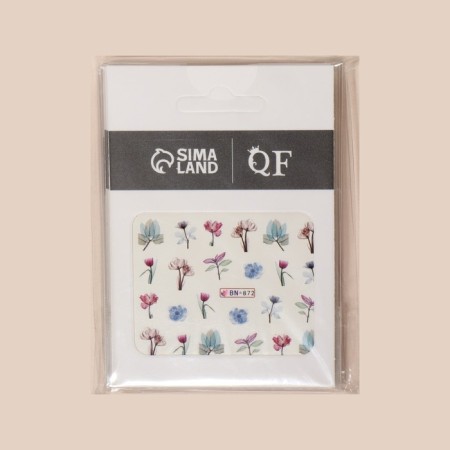 Slider - Nail Design "Flower Dreams", packing 6 pcs, multi -colored-2
