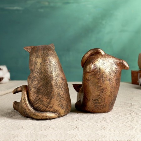 Holder-stand for the books "Two cats" set, bronze, 15cm-5