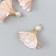 Decor Textile "Flower 2 Colors with a pearl. Fleep and white" set 6 pcs 3 cm