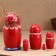 Nesting doll "Anastasia", red handkerchief, 5 doll, 16 cm