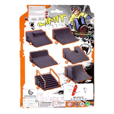 Set Skate Park "Rasque Jump", Fingerboard, Larallands with Rail-8