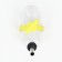 Drill for rodents with a metal nose, 60 ml, transparent with yellow mount