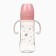 A bottle for feeding Ø50mm shg, "stars", 330 ml, +3 months, pink color, milk handles