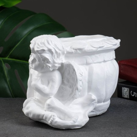 Figure Kashpo "Angel Karapuz", white 0.4 l/ 18x14x14cm-4