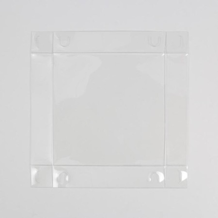 Box for confectionery products with PVC Gold lid, 13 x 13 x 3 cm, New Year-4