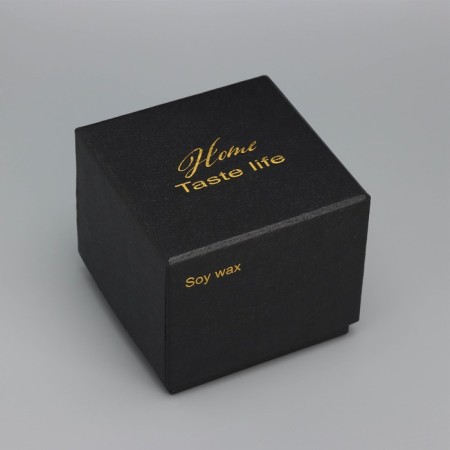 Aromatic candle "Soy Wax", passion, black, 9x9 cm-6