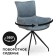 Stol on a metal frame Donel spinning, metal/velor, black/gray/blue 59x62x90 cm