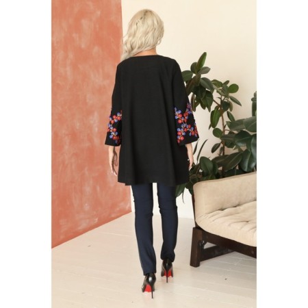 Female coat, size 42, black color-2