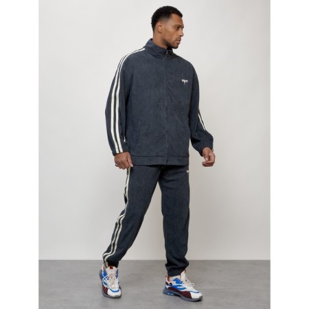Male tracksuit, size 52, dark gray color-2