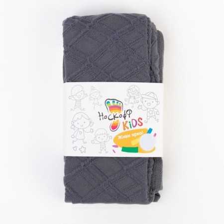 Pantyhose children's openwork, gray color, height 134-140 cm-2