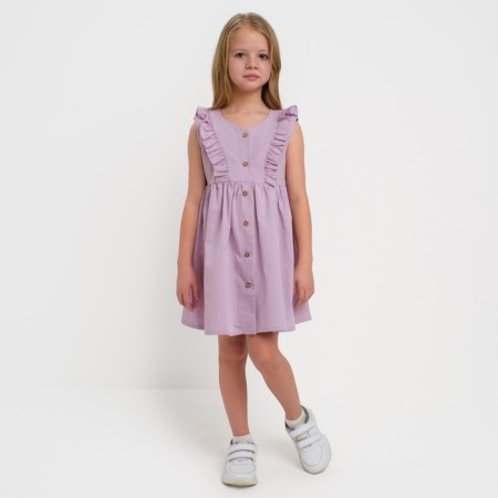 Children's dress on buttons KAFTAN, p. 36 (134-140), lilac-7