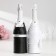 Decoration for champagne "Bridegroom and Bride", black and white