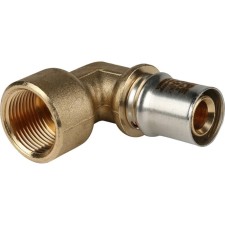 Угольник-пресс STOUT SFP-0010-003420, 3/4" х 20 мм, внутренняя резьба, переходной, латунь
