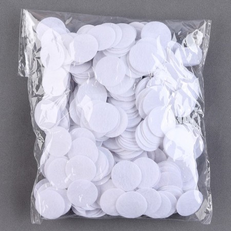 Fetir wheels for creativity and decor "circles", 500 pcs., Size 1 pc. - 2.5 cm, white color-3