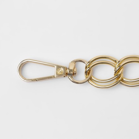 A chain for a bag, with carbines, metal, double, 19 × 14 mm, 120 cm, gold color-1