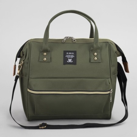Bag-rug 2 in 1 on wheels 18 ", lightning department, external pocket, green color-7