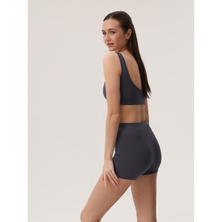 Female top on wide straps Mirey, size 44, gray color-4
