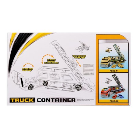 TRAILER truck with 6 machines and helicopter-9