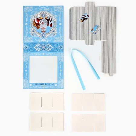 Box for 9 sweets with cells “Snow Tale” 14.8 x 13.5 x 3.5 cm, New Year-6