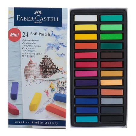 Pastel dry, set 24 colors, Soft, Faber-Castell Gofa Mini, Artistic 128224