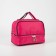 Cosmetic bag, 2 parts on lightning, raspberry color