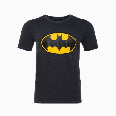 T-shirt male, color dark gray melange, bat, size 60-3