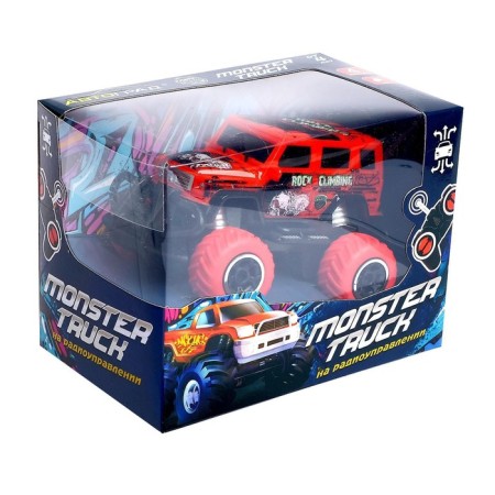 Radio -controlled jeep "graffiti", works on batteries, the color of red-7
