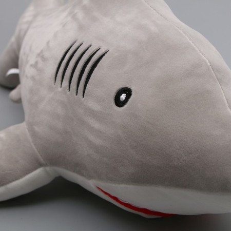 Soft toy "Shark", 55 cm, gray color-2