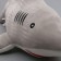 Soft toy "Shark", 55 cm, gray color
