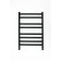 Electric towel Grois Bruno, 500x800 mm, 8 crossbars, lower, black