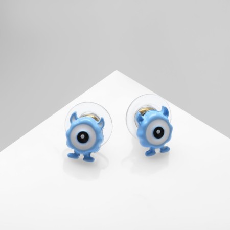 Earms with enamel "Montrustics" with horns and legs, the color of the blue and blue