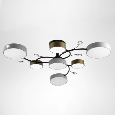 Assami chandelier 7XLED 168W 3000-6000K with white-gold 80x80x21 cm Bayerlux-1